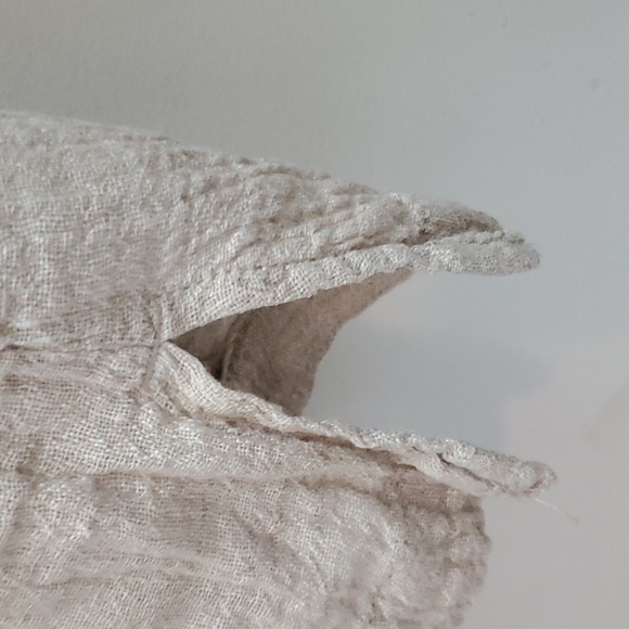 Pure Jill Linen Button Front Gauzy Crinkle Top Size Medium - Picture 7 of 7